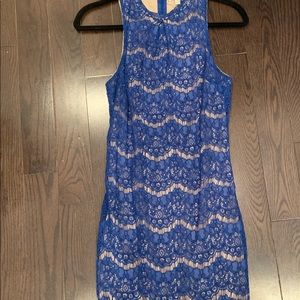 blue lace dress